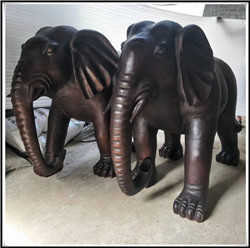 铸铜大象|铜大象图片