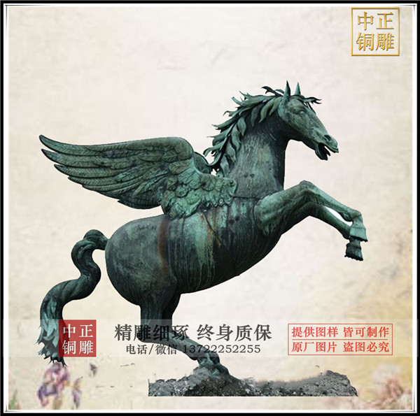 动物雕塑铜马