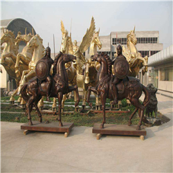 西方骑士铜雕塑