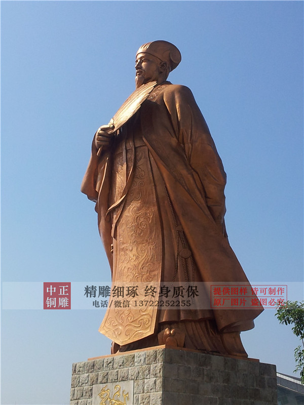 大型诸葛亮铜雕塑