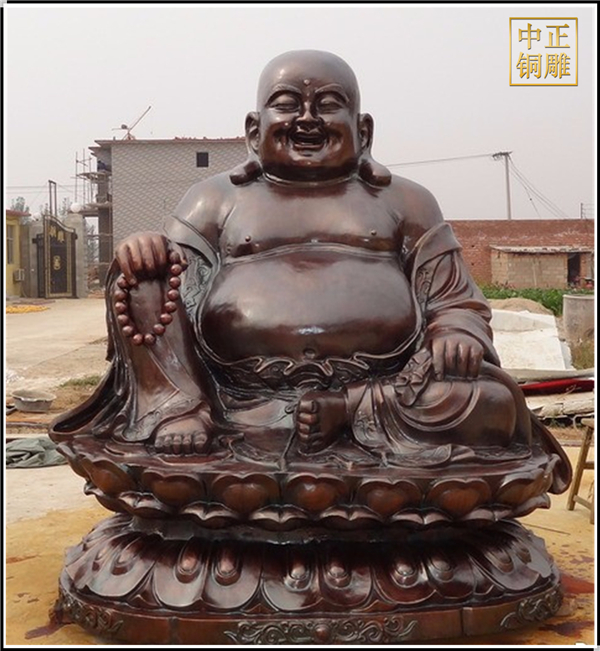 弥勒佛铜雕塑