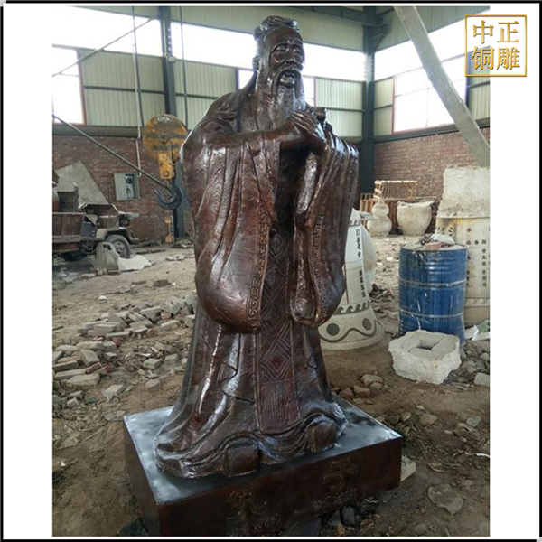 黄铜铸造孔子像