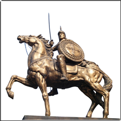 西方骑马战士人物铜雕塑