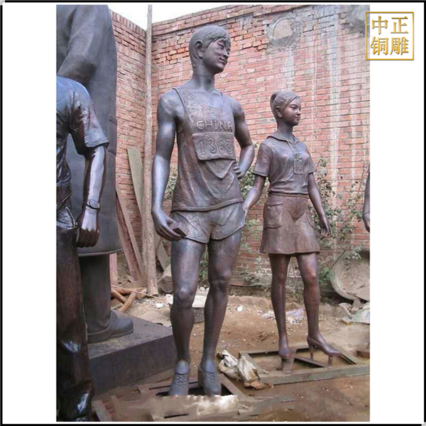 现代运动人物铜雕塑