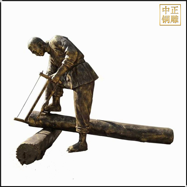 伐木工人铜雕塑铸造