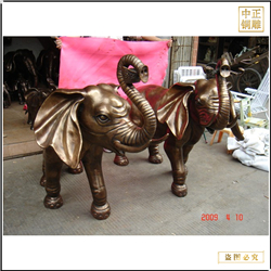 纯黄铜大象雕塑铸造厂