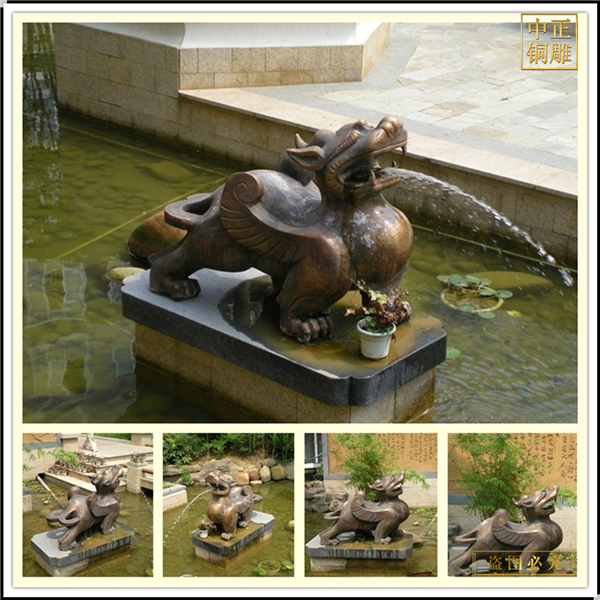 景观喷泉貔貅铜雕塑