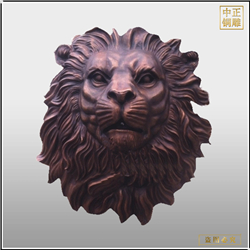 狮子头铜雕塑摆件
