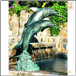 景观海豚铜雕塑
