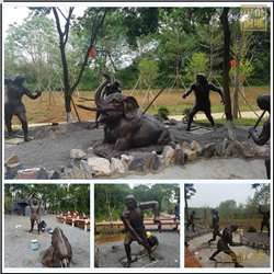 园林景观马坝人铜雕塑制作