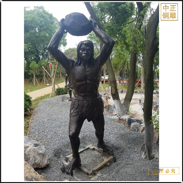 马坝人园林铜雕塑