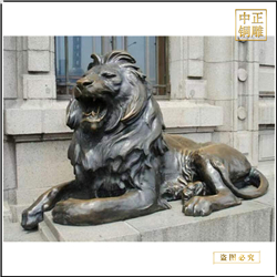 铸铜狮子雕塑图片