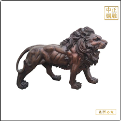 公司门口铜狮子雕塑