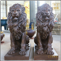 各种尺寸铜狮子制作厂家