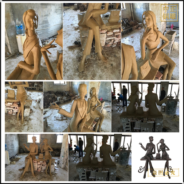 情侣人物雕塑铸造厂家制作