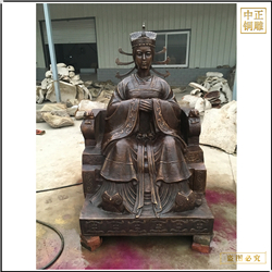 古代后宫皇后铜雕塑