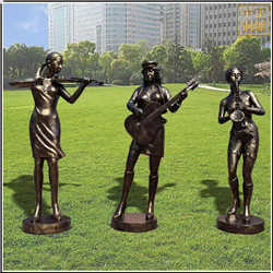 校园广场弹音乐人物铜雕塑