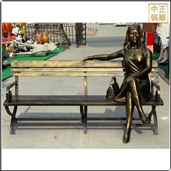 商业街座椅人物铜雕塑