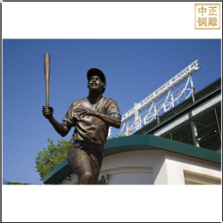 棒球人物铜雕塑