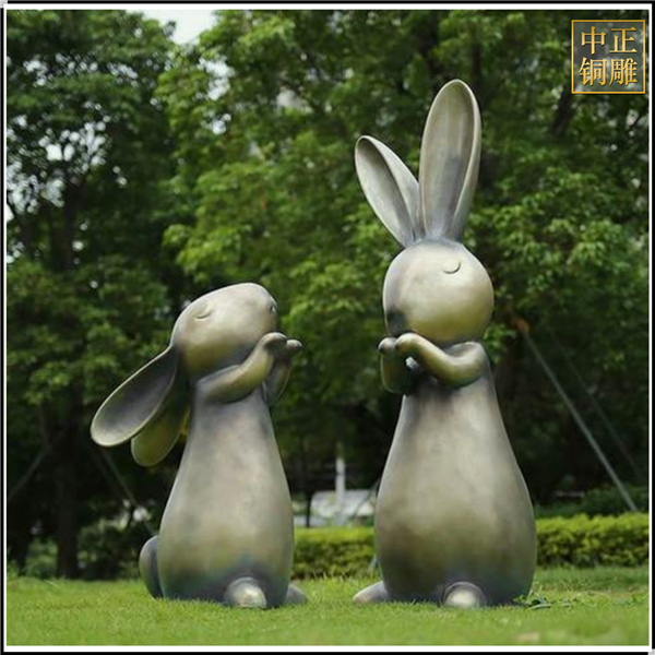 园林小兔子景观雕塑