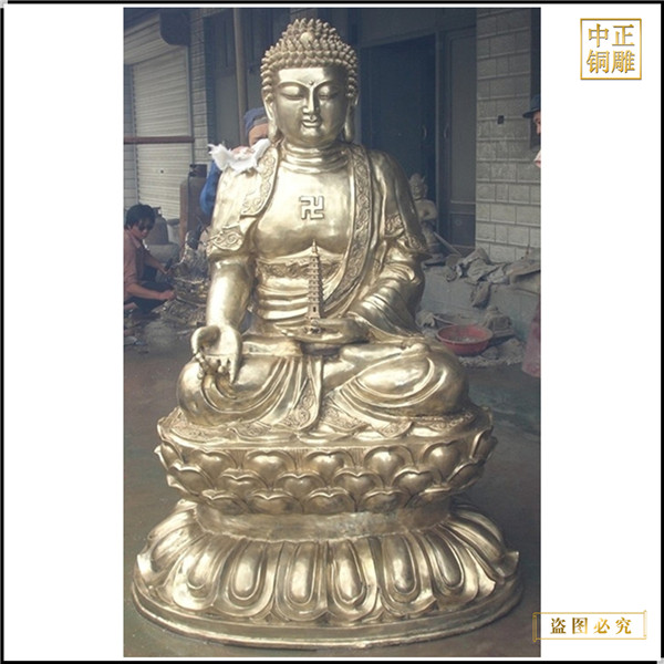 鎏金释迦牟尼佛铜像