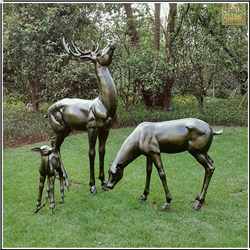 园林景观铜鹿雕塑