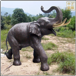 行走的铜大象雕塑