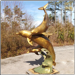海豚动物雕塑铸造厂