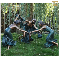 西方人物跳舞铜雕塑