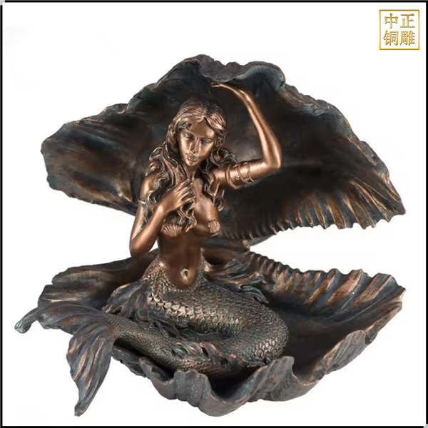 美人鱼景观人物铜雕塑